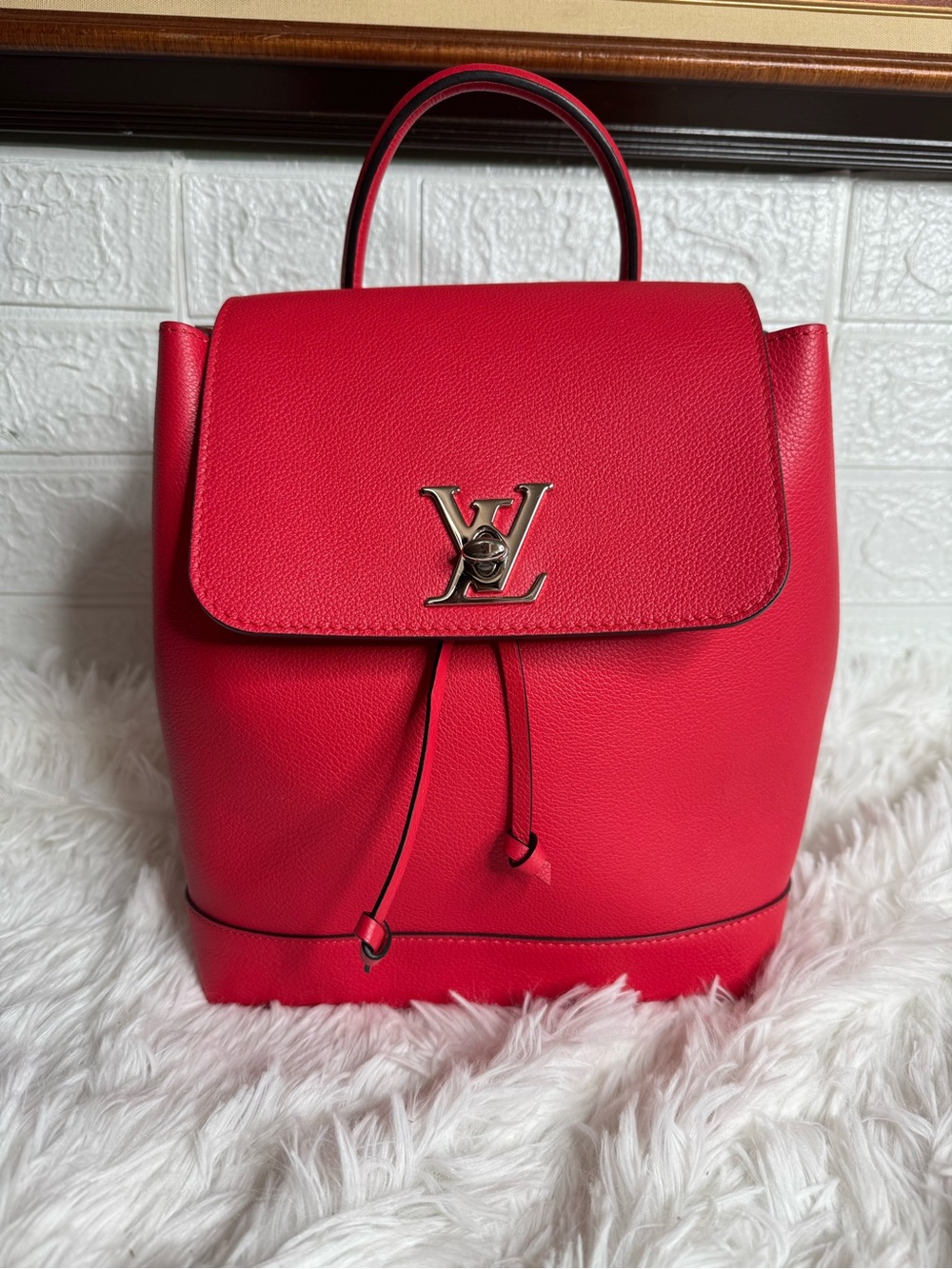 Louis Vuitton Red Backpack LockMe Rubis